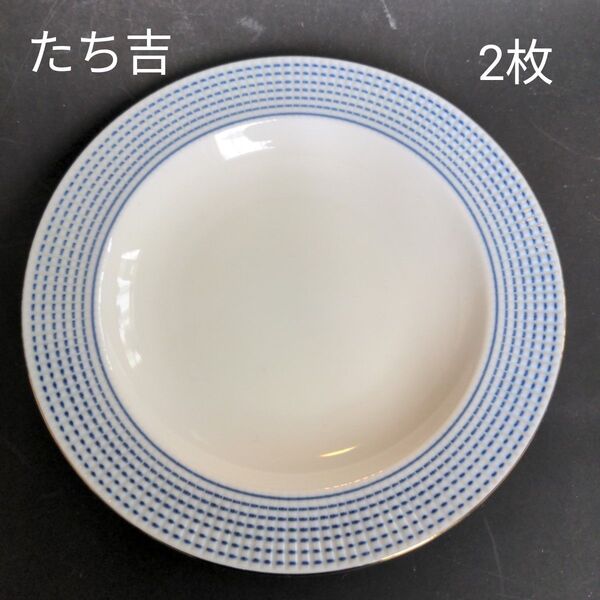 たち吉 小皿 取皿 2枚 フルーツ皿 金彩 電子レンジ可 アダム&イブ アイスクリーム皿 デザート皿