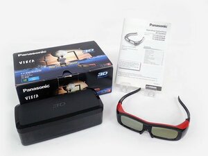 美品 Panasonic/パナソニック アクティブシャッター方式 3Dグラス/3Dメガネ Sサイズ (充電ケーブル欠落) TY-EW3D2SW (管理AZ-64)(No-1)