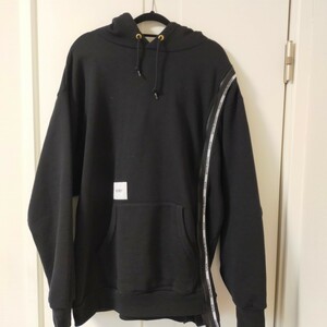 【美品】WTAPS ダブルタップス RICHARDSON リチャードソン スウェット パーカー ”202ATRID-CSM02S” BIZZ / HOODED / COPO. BLACK　XL