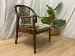 MB151[Karimoku] Karimoku Furniture 1 местный . цветочный принт стул - living прием офис подлокотник . стул 