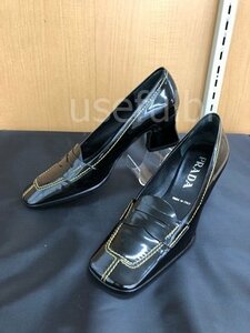 【PRADA】プラダ　シューズ　靴　パンプス　ヒール　レディース　約22～22.5cm　黒　ブラック　SY01-IK2