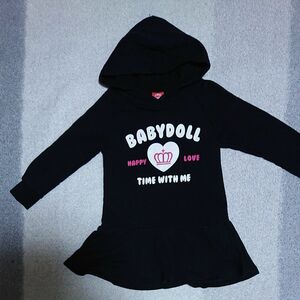 size 100 BABY DOLL パーカー ワンピース