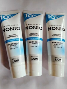 薬用ハミガキ　ノニオ　クリアハーブミント　10%増量 143g ×３個 　NONIO