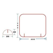 飛沫防止 仕切り板 アクリルパーテーション アクリル板 カウンター席 デスク 衝立 間仕切り 卓上 パネル W600×H500 LB-70_画像4