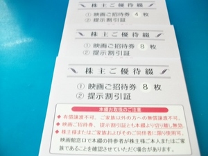 東京テアトル株主優待券２冊(1冊8枚綴り)と１冊(4枚綴り)