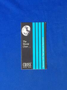 レA1420イ●【カタログ】 「CROSS」 1977年 クロス/筆記具/ボールペン/クロム/ゴールド/デスクセット/英語/リーフレット/昭和レトロ