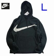 新品 Lサイズ NIKE ナイキ ゴルフ フリース 防寒 保温 フリース ウィンタライズド プルオーバーパーカ メンズ ブラック_画像1