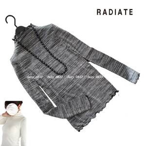 【送料無料】新品■スコットクラブ RADIATE■定価8800円 ①Ladyなメロー仕上げ...♪立体ストライプ柄☆ハイネックメロートップス