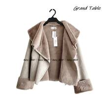 【送料無料】定価23000円 新品■スコットクラブ GRAND TABLE ■ ②スエード×エコファー...♪斜めZIP☆ショートダブルアウター_画像3