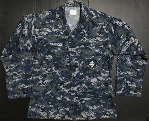 即決　　米軍放出品　米海軍　NWUブルー　タイプ1 ジャケット　Mサイズ USN パッチ付き