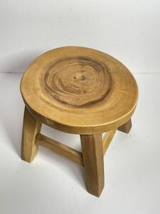 ☆ 新品 ！！ 木製 スツール 切り株 ラウンドスツール 椅子 イス ミニ チェア 花台 サイドテーブル 飾り台 飾り 置物 ブラウン 茶