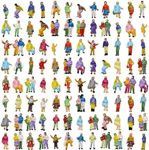 情景コレクション 人間 人形 人物 人間フィギュア塗装人 1:150 100本入り 箱庭 鉄道模型 建物模型 ジオラマ 教育 DI