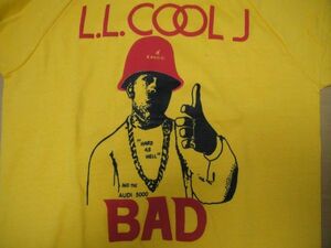 デッドストック ! 『LL Cool J　BAD』ビンテージ 80’Ｓ トレーナー スウェット US-S ヒップホップ RAP オールドスクール / Tシャツ ☆