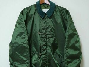 1978年 米海軍 実物 U.S.NAVY EXTREME COLD WEATHER IMPERMEABLE USN ビンテージ デッキ ジャケット LARGE // 米軍 ミリタリー ☆