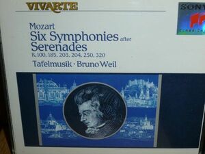 B・ヴァイル&ターフェルムジーク モーツァルト セレナード集(シンフォニー形式での演奏 Six Symphonies after Serenades)輸入盤2枚組(初版)