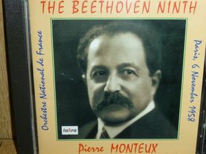 「パリのモントゥー」 ベートーベン 交響曲9番他(フランス国立放送管 1958・6・6) 輸入盤(TAHRA)