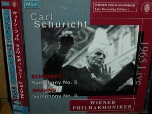 「ウィーン・フィル ライブ エディション」 K・シューリヒト 交響曲 シューベルト 8番&ブラームス 4番(1965・4・24) 国内盤(Altus 070)