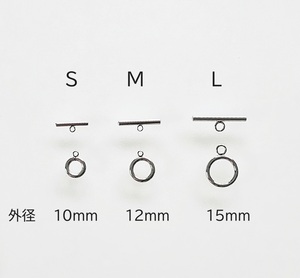 【サージカルステンレス】マンテルパーツ・L【外径15ｍｍの丸】10セットで300円