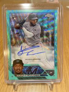 2023 Topps Chrome Update RC Auto Aqua Wave Refractor Jerar Encarnacion /199 !!!