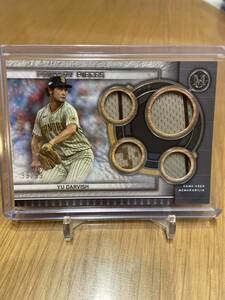 2023 Topps Museum Yu Darvish Primary Pieces Quad Relic 99/99 Last Number SP!!