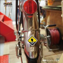 (反射)おもしろステッカー ゴースト出没注意 4cm イエロー 自転車 シール_画像4