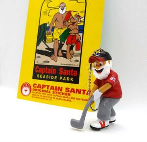 ★送料無料!! CAPTAIN SANTA FIGURE キャプテンサンタ SANTA ゴルフ ソフビBALL CHAIN & CAPTAIN SANTA SEASIDE PARK ステッカーセット★