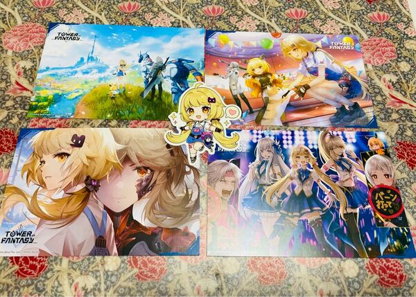 【未使用】タワーオブファンタジー 幻塔 ポストカード4枚、シール1枚