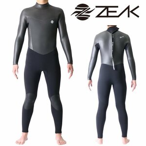 【アウトレットSALE】1円～最低落札なし！ZEAK(ジーク) ウェットスーツ メンズ 5×3mm セミドライ ウェットスーツ 【M】