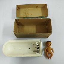 mF600a [難あり] 日本製 EXELO ブリキ DOLLY BATH TUB 人形 バスタブ | J_画像2