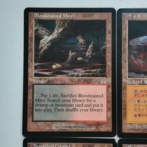 sA034o [人気] MTG 土地 レア Bloodstained Mire ヴォルラスの要塞 Tarnished Citadel 焦土 真鍮の都 計5枚_画像3