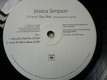 Jessica Simpson / Where You Are シュリンク付 アップリフト・トライバル VOCAL HOUSE 12 I Wanna Love You Forever Soul Solution rmx_画像3