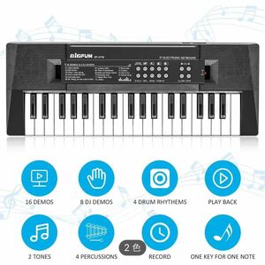  Mike attaching 37 key electric Kids piano,3~5 -years old. child oriented music toy piano, portable electron keyboard piano study toy 