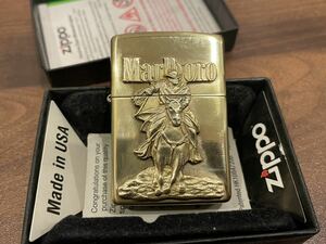 1円スタート中古美品 ZIPPO ジッポライター マルボロ　Marlboro オイルライター　ゴールド