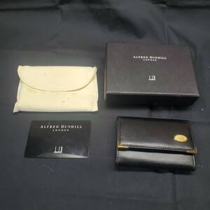 dunhill キーケース　レザー　ブラック　ゴールド　6連　鍵入れ キーホルダー カード入れ