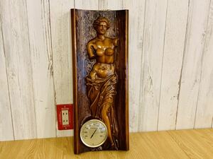 ミロのヴィーナス 温度計 木製 女神 アンティーク インテリア