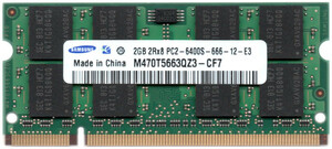 SAMSUNG DDR2 800/PC2-6400S 2GB メモリノートブック用 並行輸入