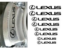 LEXUS 黒 耐熱 デカール ステッカー セット キャリパー ドレスアップ カスタム HS CT UX NX IS RX RC GS ES LS LX エンブレム_画像1