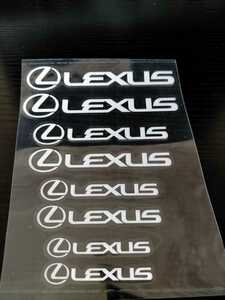 LEXUS 白 耐熱 デカール ステッカー セット キャリパー ドレスアップ カスタム HS CT UX NX IS RX RC GS ES LS LX エンブレム