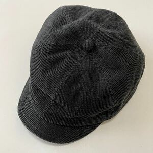 【未使用】RRL “Black Corduroy Newsboy Cap” L コーデュロイ ニュースボーイ キャップ キャスケット 帽子 Ralph Lauren ヴィンテージ