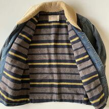 【名作】RRL “Shearling Collar Denim Jacket” S デニム ランチ ジャケット カバーオール ブランケット ムートン Ralph Lauren_画像6