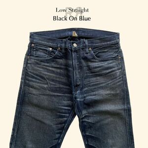 RRL “Low Straight Black On Blue” 32 ローストレート デニム ブラック インディゴ Ralph Lauren ヴィンテージ