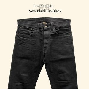 RRL “Low Straight New Black On Black” 32 ブラック 黒 デニム パンツ ローストレート Ralph Lauren ヴィンテージ
