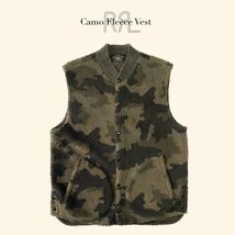 RRL “Camo Fleece Vest” M カモ カモフラ 迷彩 フリース ミリタリー ベスト Ralph Lauren ヴィンテージ_画像1