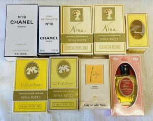 B 香水 おまとめ CHANEL シャネル N°19 NINA RICCI ニナリッチ ギラロッシュ オードトワレ パルファム 未使用あり