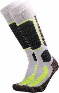  men's snowboard outdoor socks 1 pair trekking socks ski socks white 