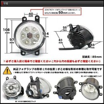 【LEDイカリング/ブルー】 ZRR80系 VOXY ヴォクシー [H26.1-] 爆光36W フォグランプ 純正交換 左右セット_画像5