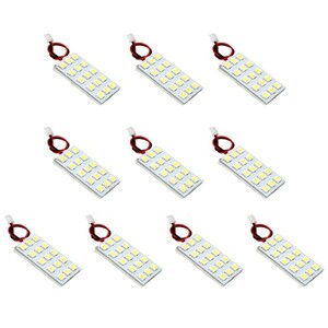 10個セット●● 24V SMD15連 3×5 LED 基板 端子形状T10×31mm 3チップ総発光数45発 ルームランプ ホワイト 大型車用