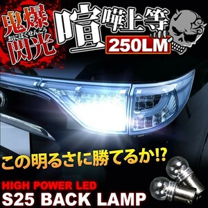 鬼爆閃光 DC2 インテグラタイプR CREE S25 LEDバック球 2個 250LM