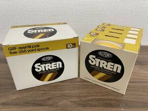 [S1-22]【未使用長期保管品】DU PONT デュポン STREN ストレーンライン 10lb 250ヤード イエロー 4点まとめ 箱付き ライン 釣り糸