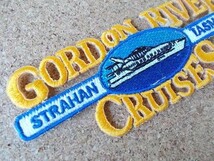 90s ビンテージ オーストラリア タスマニア『GORDON RIVER CRUISER』ゴードンリバークルーズ パッチ刺繍ワッペン/アップリケ船舶フェリー_画像2